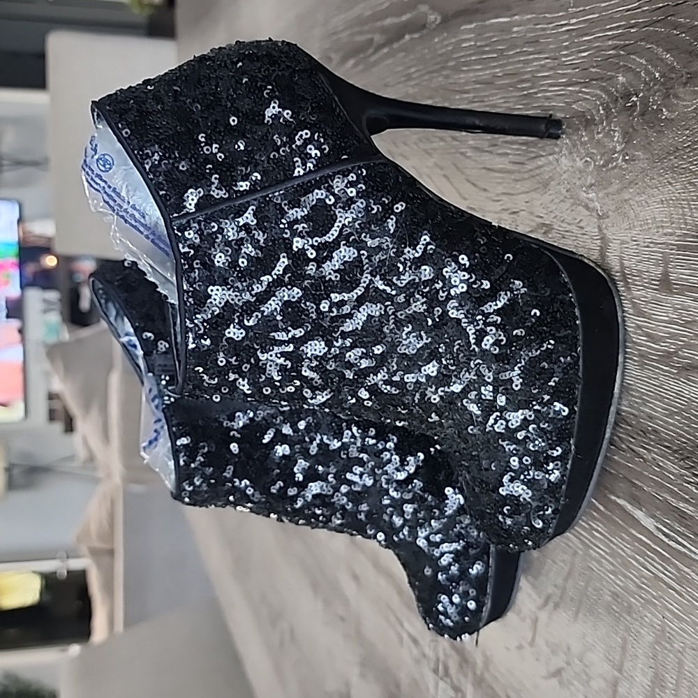 Call it Spring Sequin Platform Booties